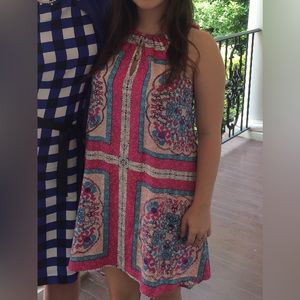 Madison Marcus | Silk Pink Scarf Dress | XS